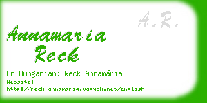 annamaria reck business card